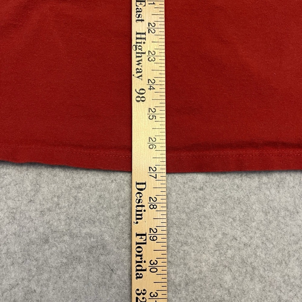 Vintage Nike Shirt Men's Large Red Long Sleeve Logo Spellout 90's Y2K - Picture 12 of 12